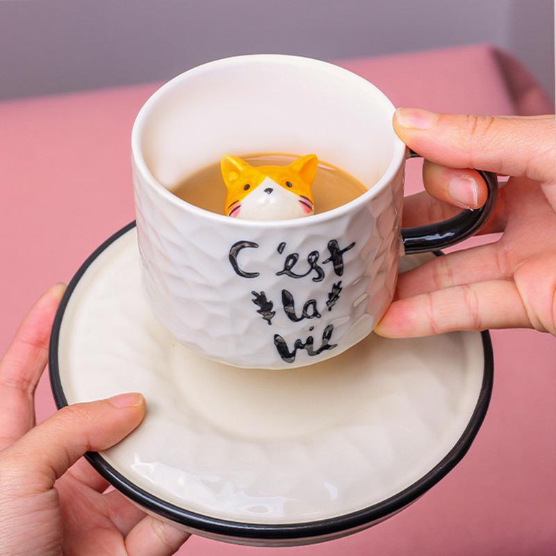 Catson Peek-a-Cat™ Mug & Saucer